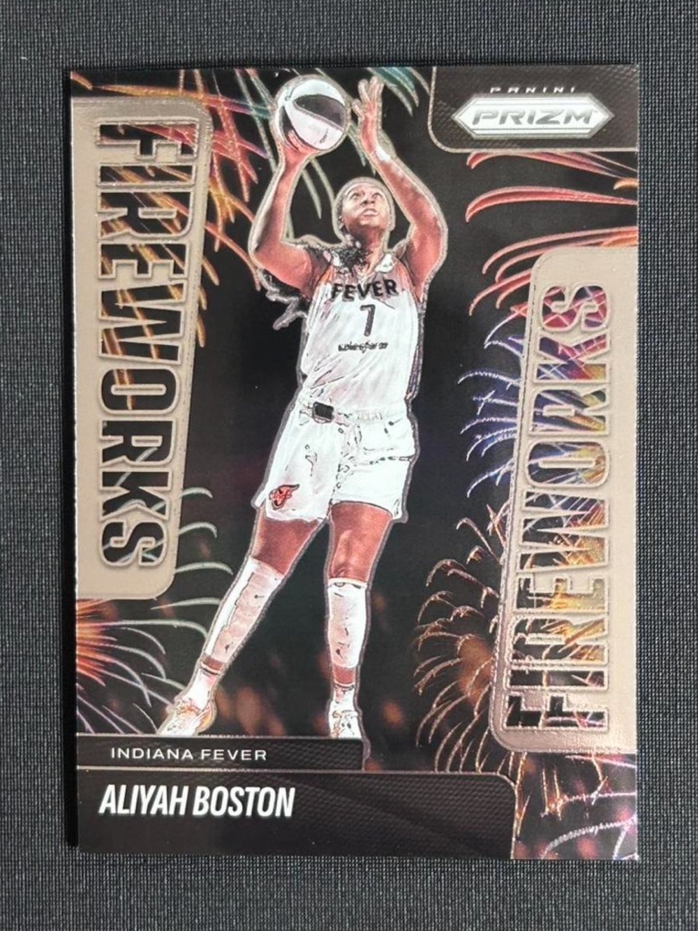 Aliyah Boston 2025 Panini Fireworks WNBA card